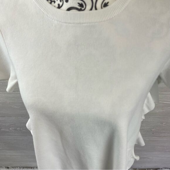 Alice + Olivia Ivan Split Side Ruffle Sweater - Picture 5 of 10